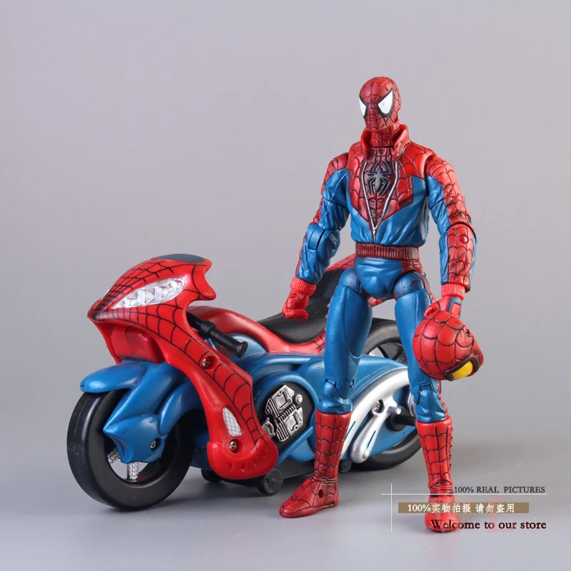spiderman with motorcycle toy