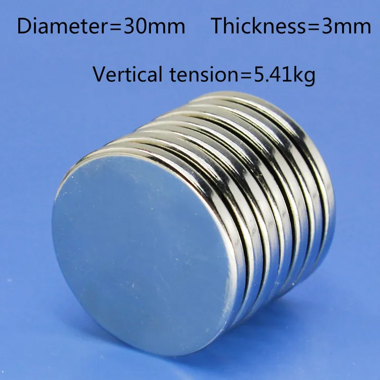 10pcs super circular NdFeB permanent 30x3mm