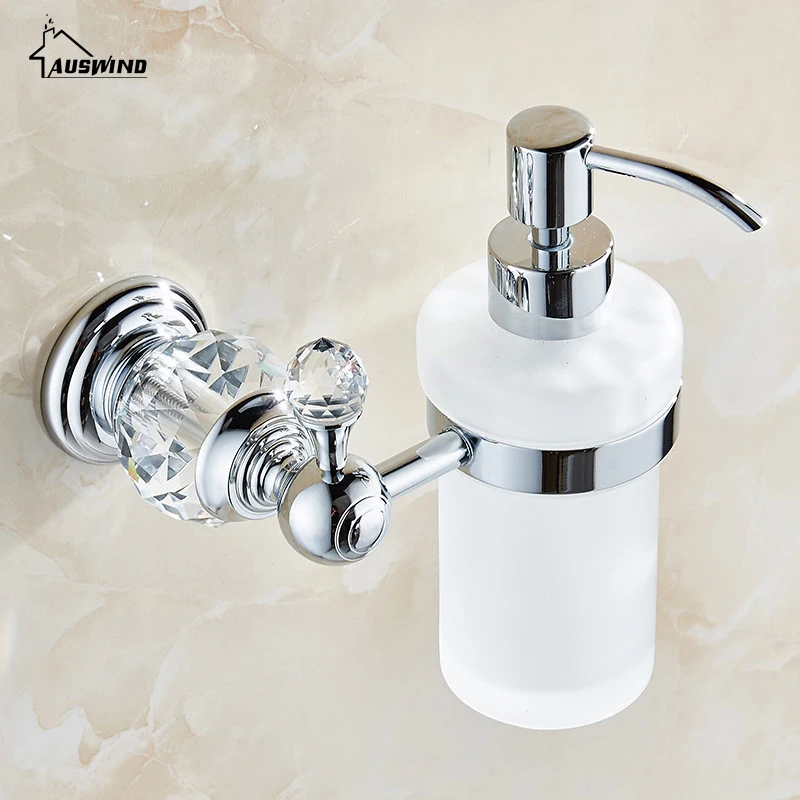 Kaufen Europa Messing Kristall Flüssigkeit Seife Dispenser Antike Milchglas Behälter Flasche Mit Silber Finish Bad Produkte zy10
