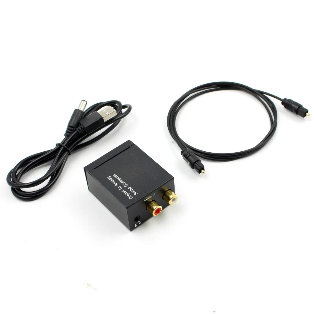 

2*RCA Output Audio Amplifier Decoder Digital Optical Fiber Coaxial Signal to Analog Stereo Audio Converter SPDIF Adapter