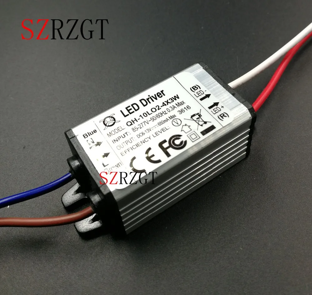 10 Вт AC85-277V светодиодный драйвер 2-4x3W 600mA DC6-13V Светодиодный источник питания