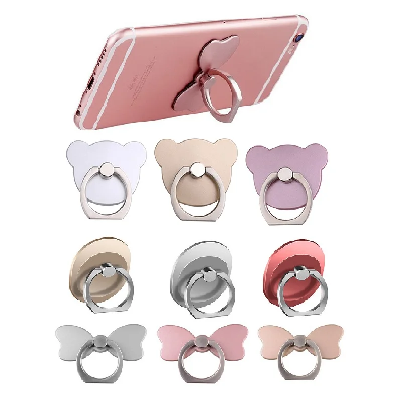

360 Degree Adjustable Finger Rings Smartphone Phone Stand Holder Mobile Phone Holder Stand for iPhone for Xiaomi for Samsung