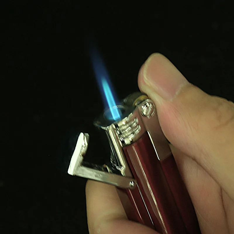 Газовая мини зажигалка с длинным шлифовальным кругом металлическая
