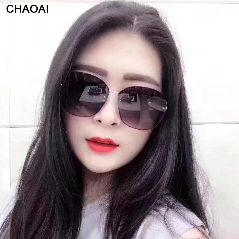 

CHAOAI Women's Sunglasses New 2019 Eye wear Punk Designer Cute Girl Fashion Eyeglass Retro Sunglasses For Female