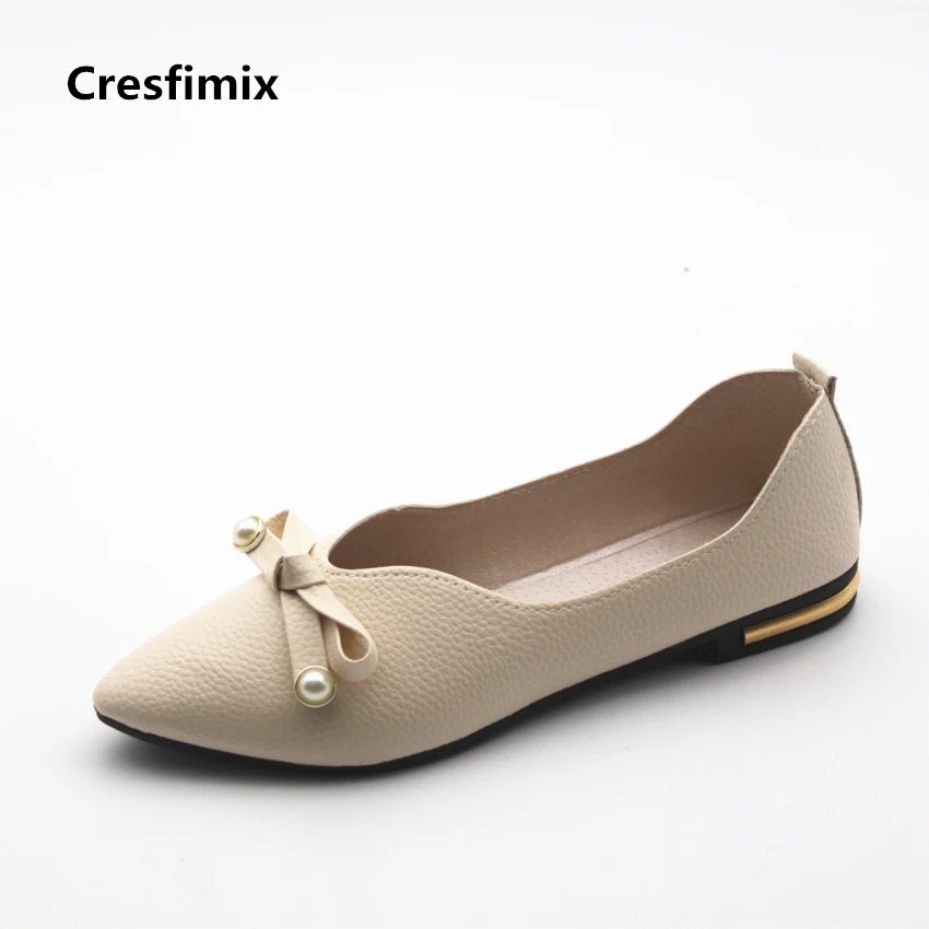 comfortable beige flats