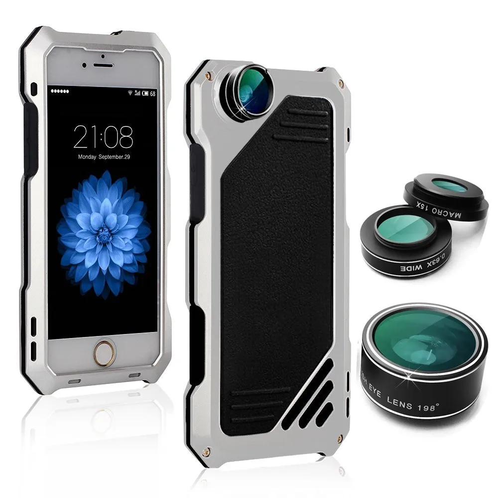 imágenes para Alta Calidad con Lente HD de Metal Cajas Del Teléfono A Prueba de agua A Prueba de Polvo Anti-golpe Coque Cubierta de Protección Para Apple iPhone 6 6 s Caso imágenes para Alta Calidad con Lente HD de Metal Cajas Del Teléfono A Prueba de agua A Prueba de Polvo Anti-golpe Coque Cubierta de Protección Para Apple iPhone 6 6 s Caso