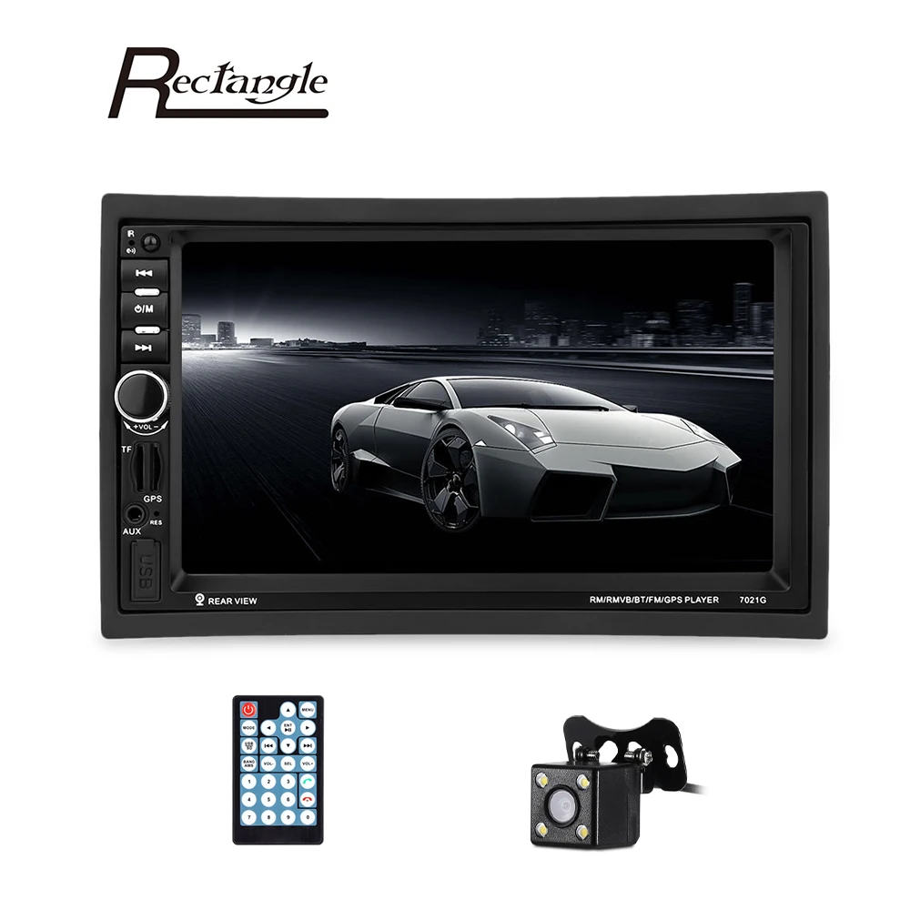 

Clearance MP5 Car Player 7021G 7 inch 2 Din Bluetooth Multimedia FM Radio GPS Rear View Camera Remote Control Vehicle Universal