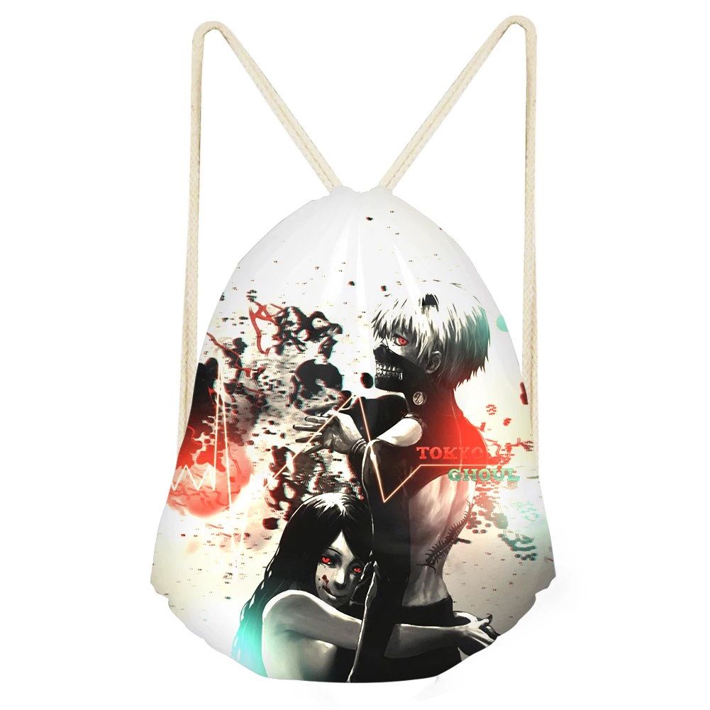 as picture THIKIN Cool Токийский Гуль черная Детская сумка для плавания Kaneki Ken с принтом спортивный рюкзак лучшие подарки для детей Cutomized дизайн - Цвет: as picture