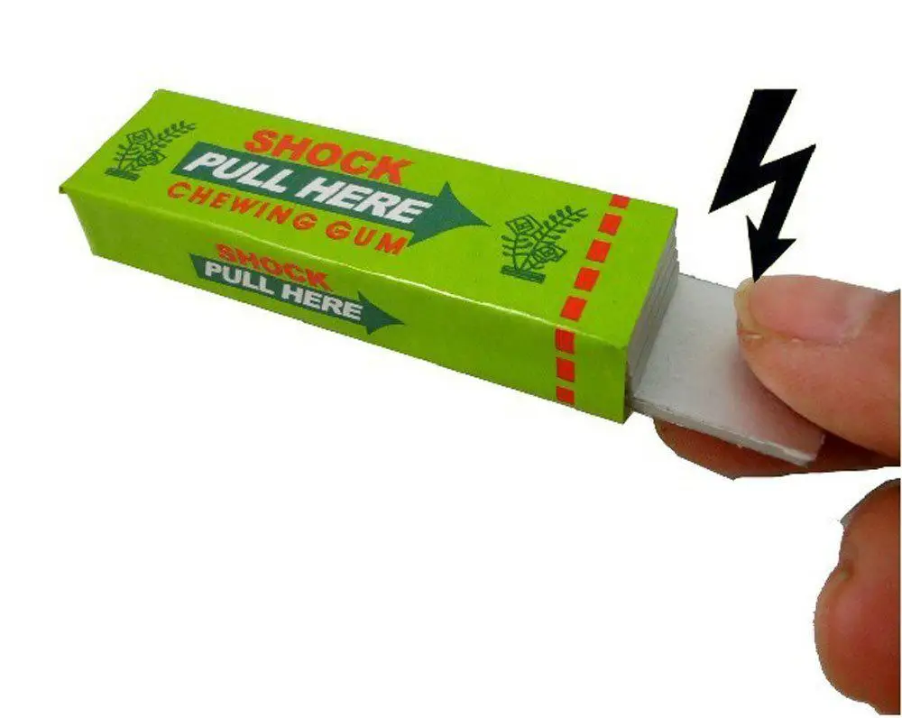 

One Pack of Shocking Gum, Funny Shock Gag (Random Color)
