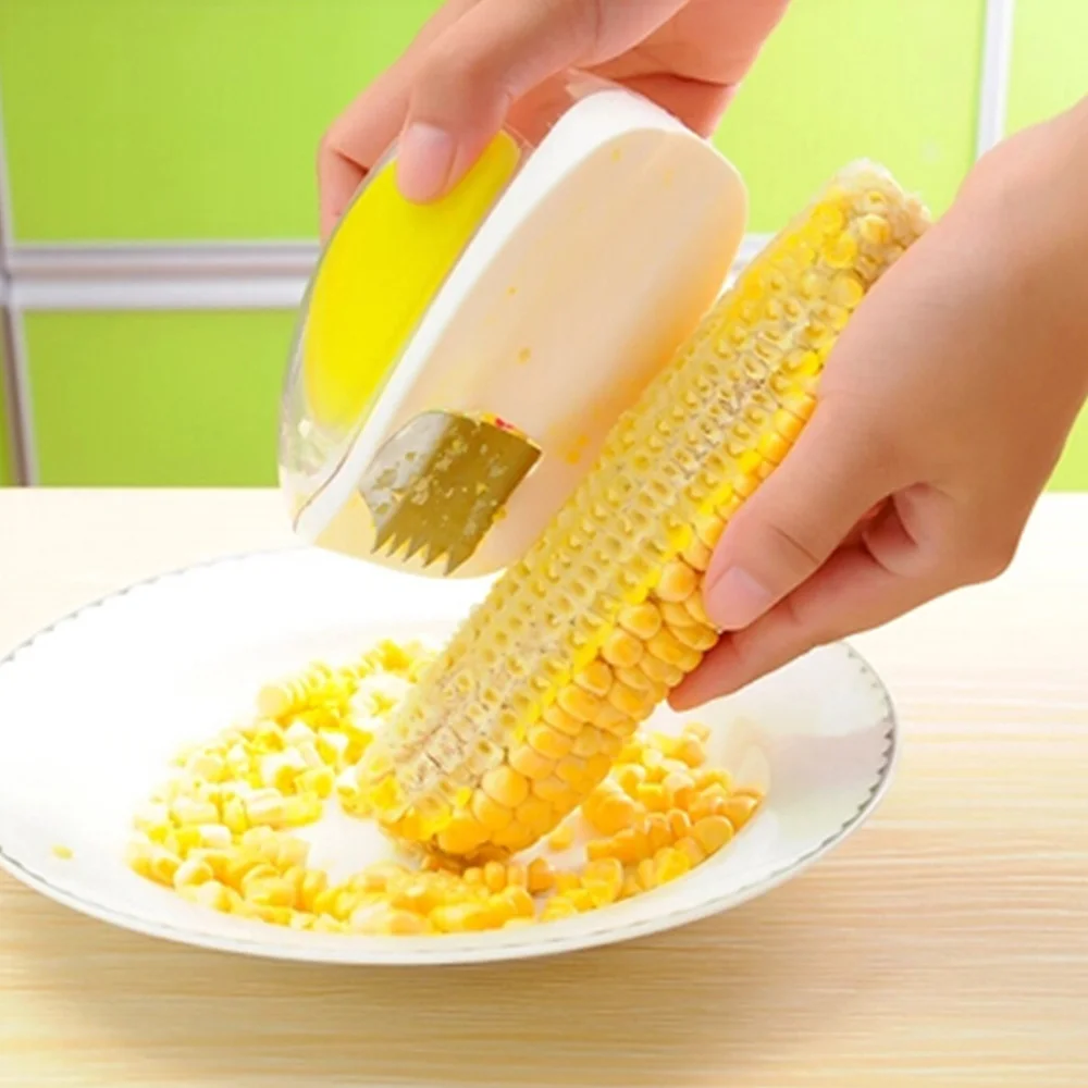 

Corn Stripper Peeler Corn Kernels Cob Remover Cutter Protecting Hand Gadgets Kitchen Cooking Accessories Tools