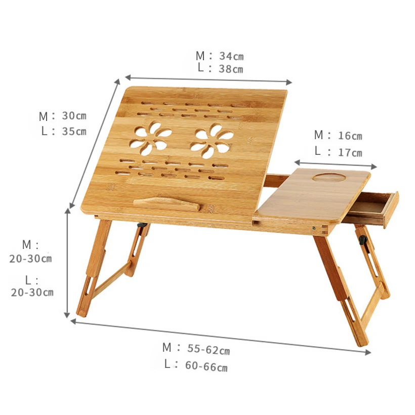 SUFEILE стол для ноутбука складной компьютерный стол из бамбука для беременных женщин; обеденный стационарный компьютер с вентилятором радиатор D50