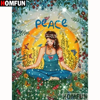 

HOMFUN Full Square/Round Drill 5D DIY Diamond Painting "Religious figure" Embroidery Cross Stitch 5D Home Decor Gift A18193