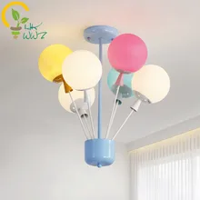 Дизайн в виде шарика, потолочная лампа современная простая детская комната для мальчиков и девочек светодиодный потолочный светильник для спальни креативные декоративные лампочки