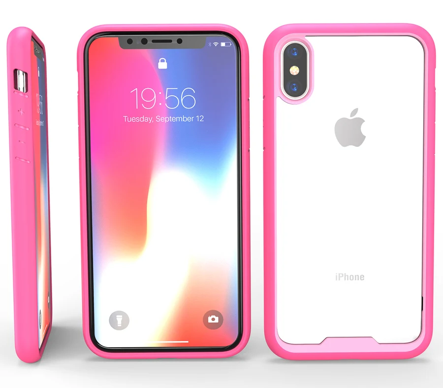 IQD для iPhone X XS Max XR 7 8 6 6s Plus чехол s TPU бампер прозрачная задняя крышка защитный чехол Защита от падения царапин