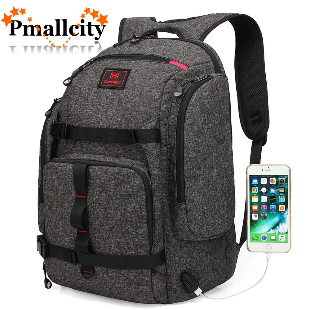 

17.3 Inches Laptop Backpack with USB Charge port Outdoor Rucksack Hiking Knapsack School Daypack Multi-functional Business Bag