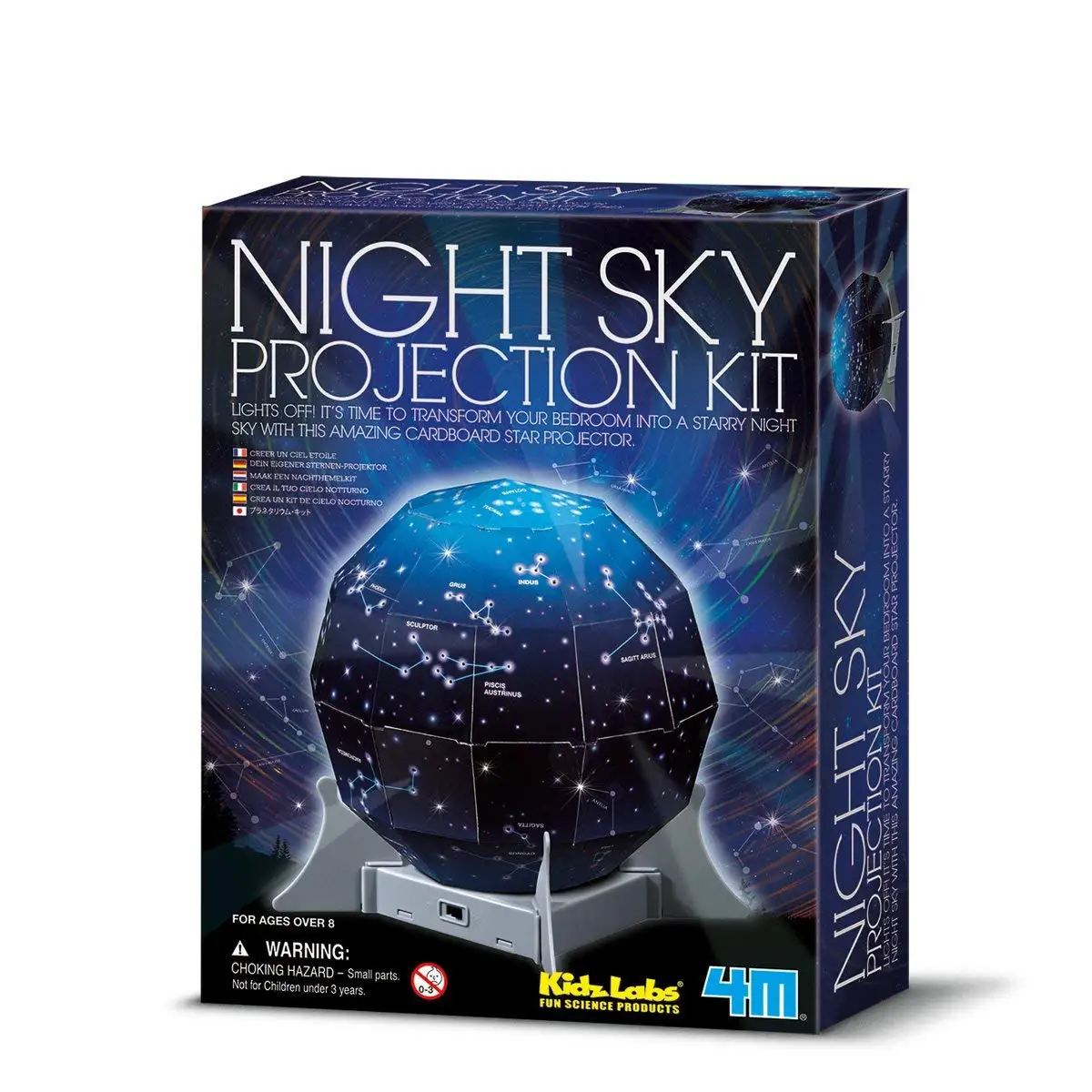 

4M Kidz Labs Create a Nights Sky Space Hand Assembled Toys Interactive Game Observation Constellation Night Lamp Decoration