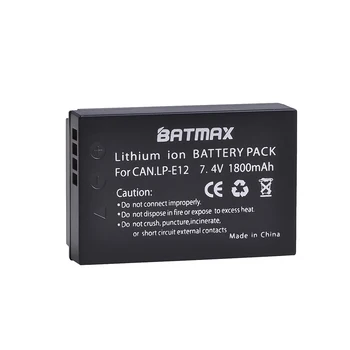 

1800mAh LP-E12 LPE12 LP E12 Camera Battery AKKU for Canon M 100D Kiss X7 Rebel SL1 EOS M10 EOS M50 DSLR Cameras