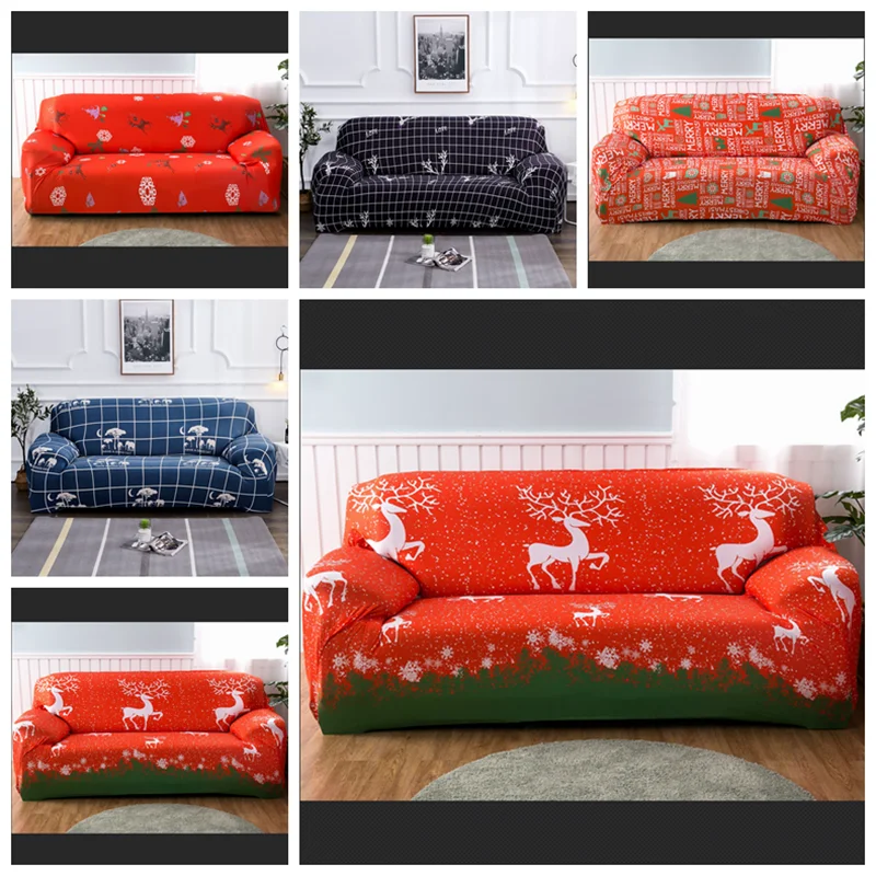 

Merry Christmas Sofa Cover All-inclusive Cover for Couch Festival Big Elastic Anti-Mite Universal Sofa Cover WLIARLEO Cubresofas