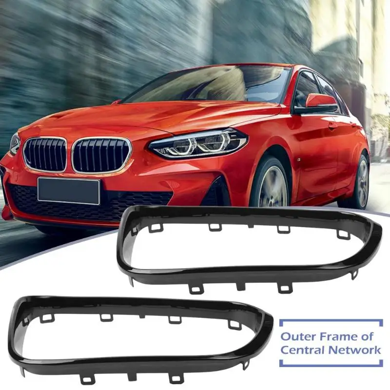 BMW 1 Series F20 Medium Net Frame Bright Black High Quality Two Bright Black Medium Net Frame Grill Surround Cover