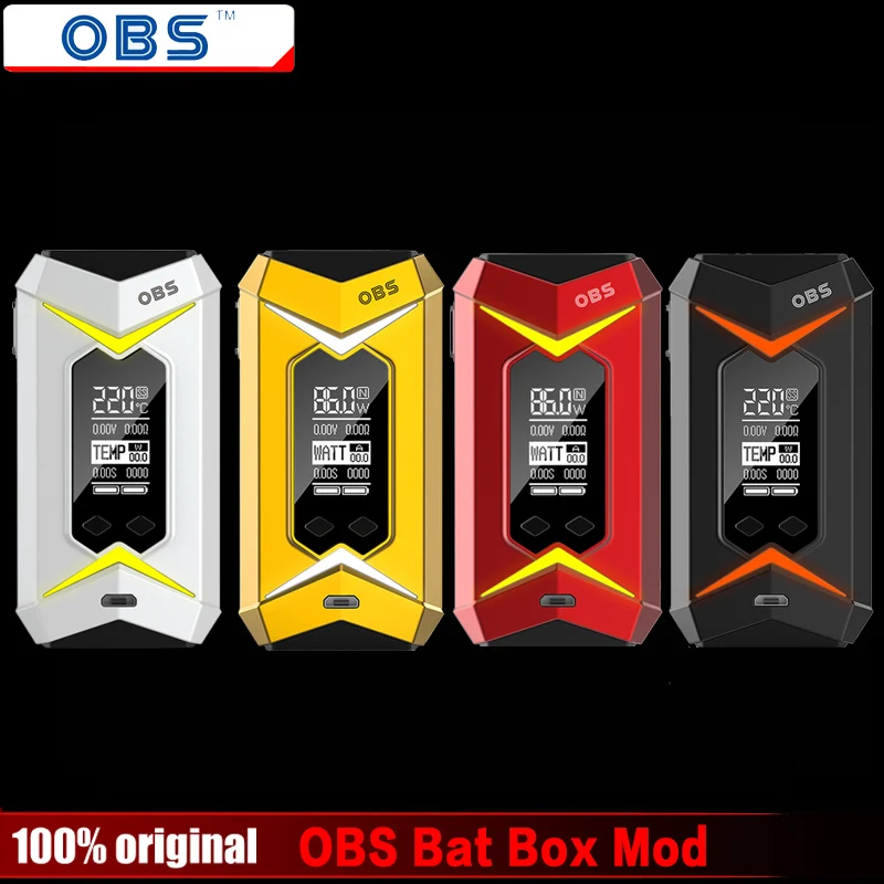 

100% Original OBS Bat TC Box Mod 218W Vape Vapor Battery Box E Cigarettes Match OBS Engine/Crius/Damo Tank