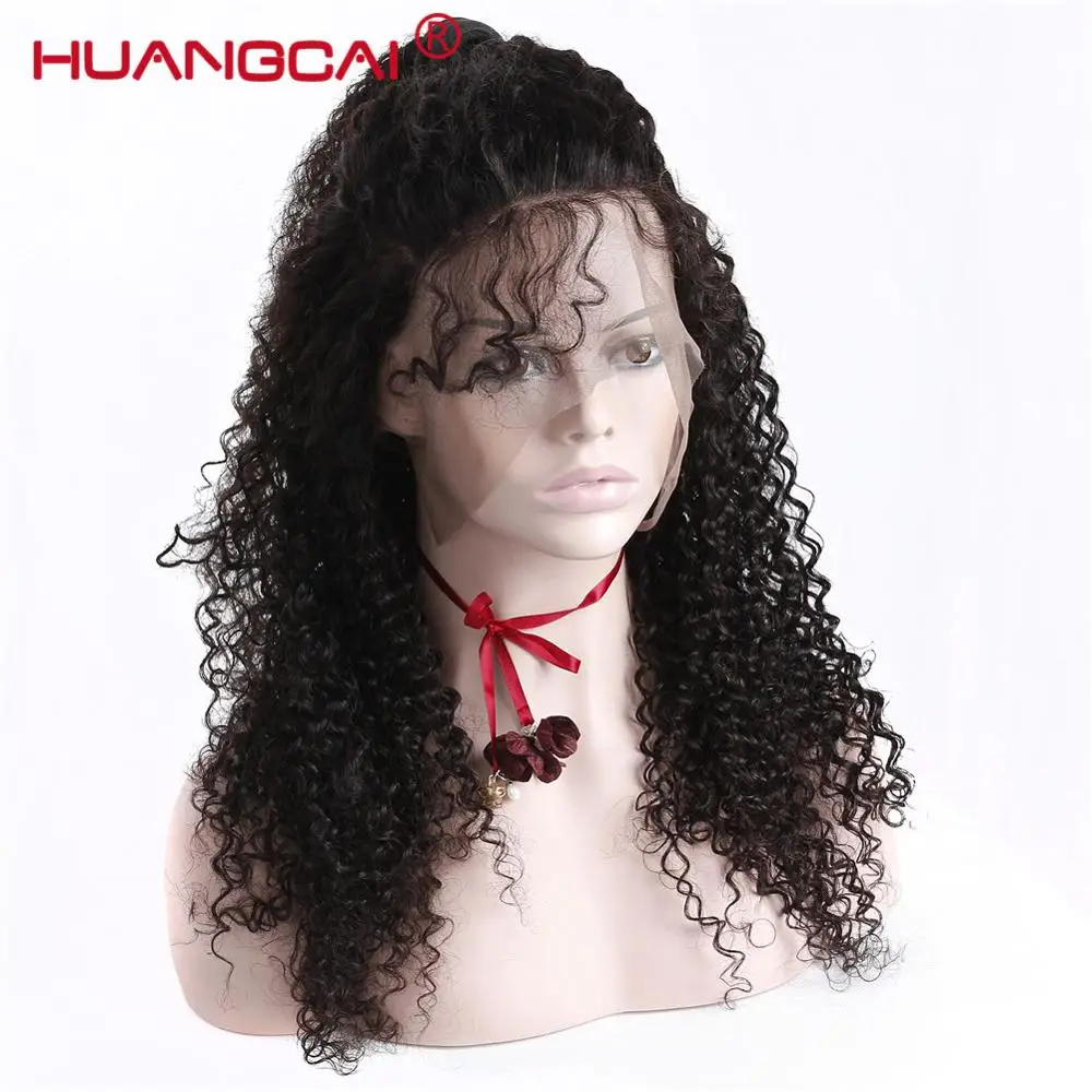 

360 Lace Frontal Human Hair Wigs For Women Mongolian Afro Kinky Curly Wig Natural Black Lace Frontal Wigs Pre Plucked Remy Hair
