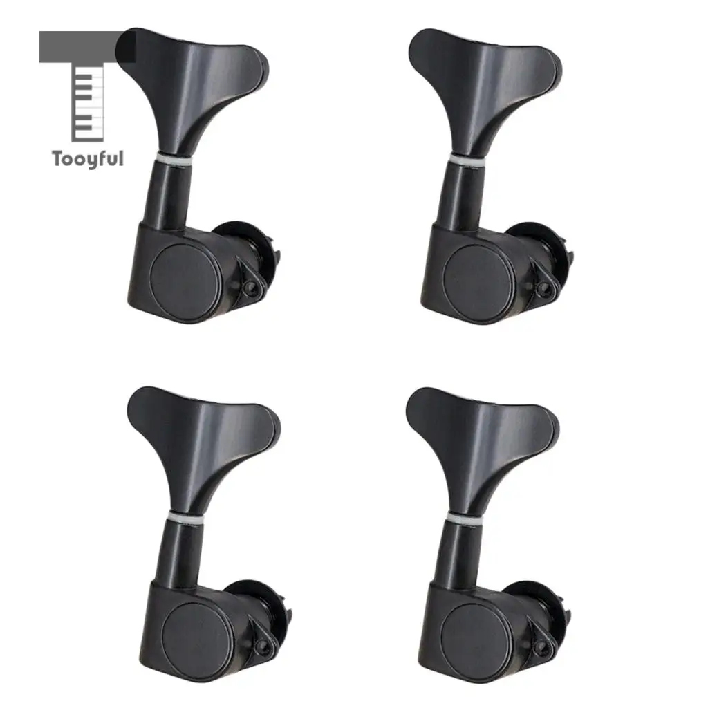 Tooyful Electric Bass String Tuning Peg Tuner Sealed Fish Tail Button for 4/5/6 String Bass