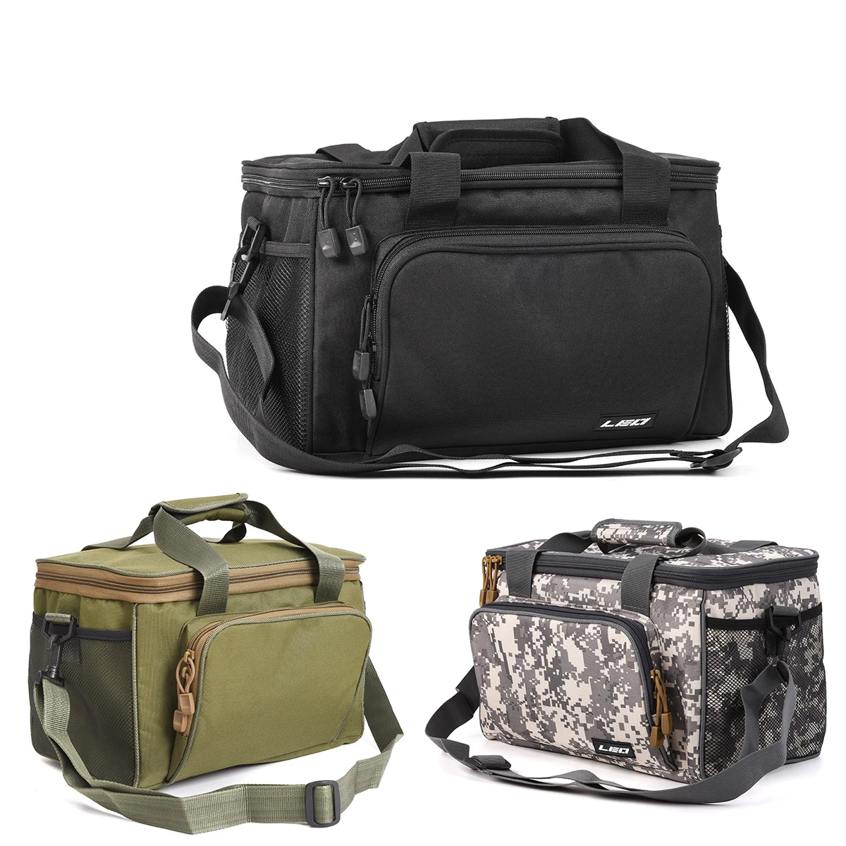 

37*25*25cm Men Fishing Bag Waist Shoulder Bags Canvas Multifunctional Outdoor Reel Lure Carrier Storage Bag Fishing Tackle