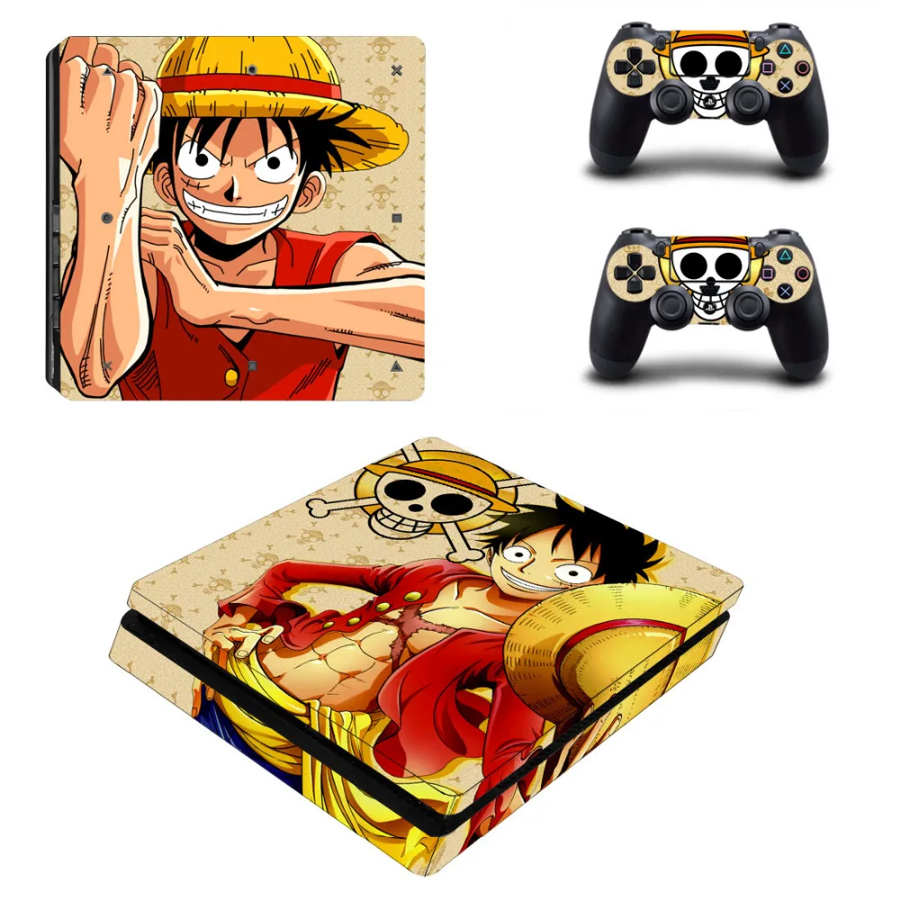 Аниме one piece Луффи наклейка PS4 тонкая кожа Наклейка для sony playstation 4 консоль и 2 контроллера PS4 тонкая кожа Наклейка Винил