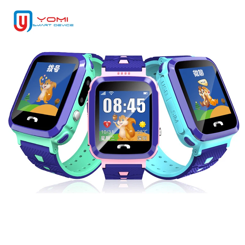 Smart Watch for Kids Waterproof Smartwatch Touch Screen Real-time Tracker SOS Call Camera Remote Monitor Wrist Smartwatch Girls