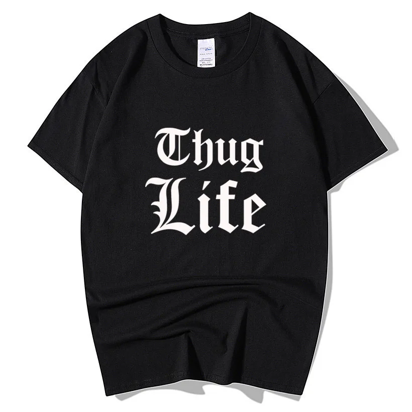 

TUPAC 2Pac Thug Life T Shirt SHAKUR ALBUM AUDIO MUSIC CD LP EP BAND Gangsta Gangster Rap Hip Hop Kpop O Neck Cotton T-Shirt