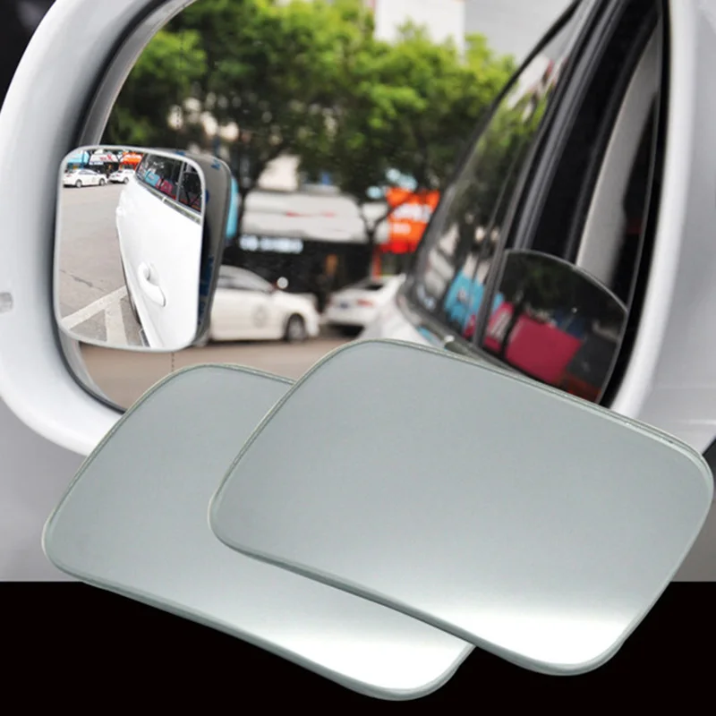 Автомобильное зеркало заднего вида с широким углом, вспомогательное, Безрамное, регулируемое, слепое, точечное зеркало - Цвет: 3