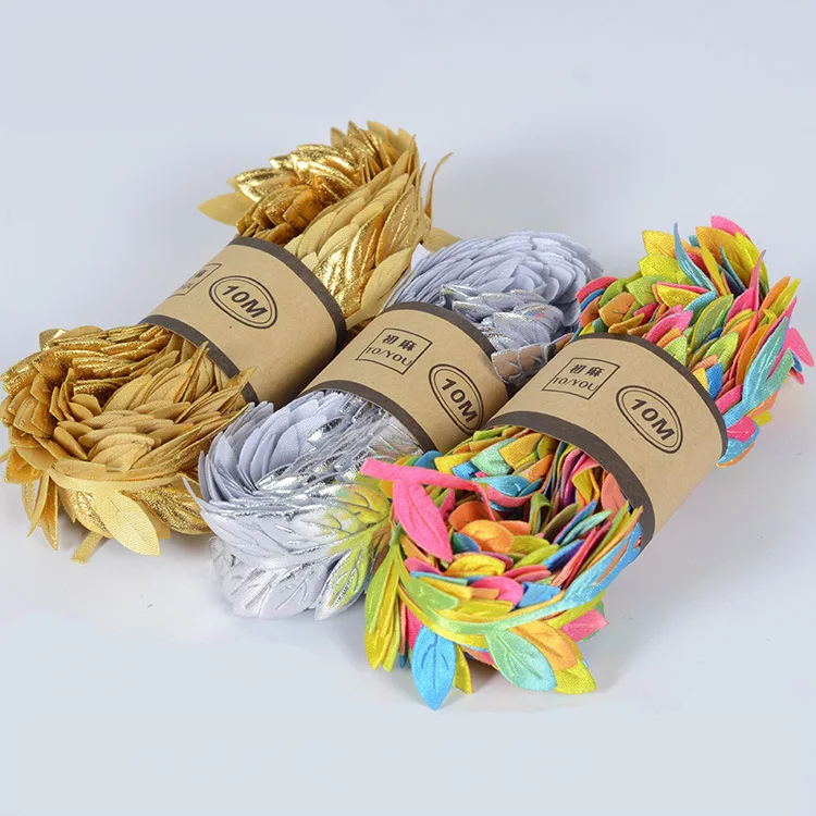 

10m/lot Artificial Plant Garland decoration accessories cloth colorful leaves rattan leaves flowers