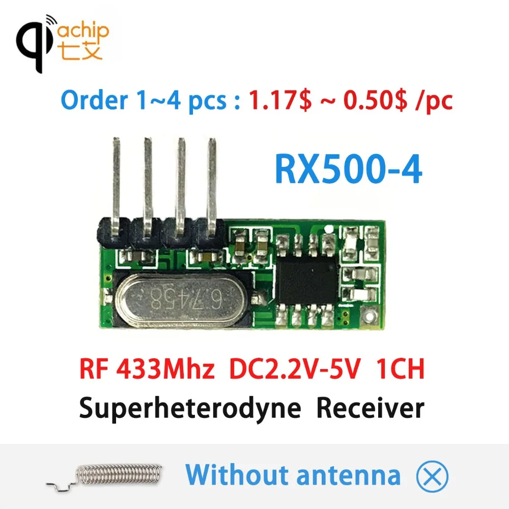 QIACHIP RF 433 мгц приемник беспроводное реле Супергетеродинный ASK/OOK модуль DC 1CH для