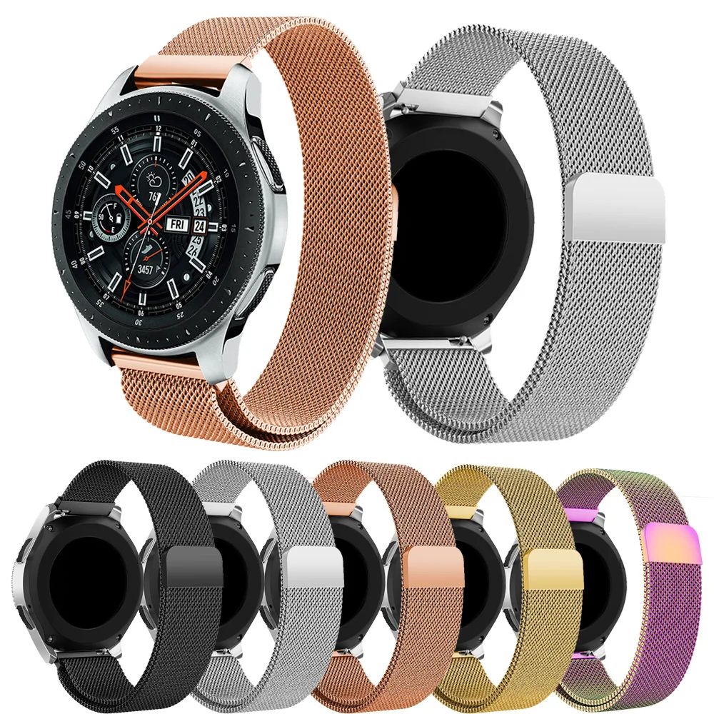 For Samsung Galaxy Watch 42mm 46mm Watch Bands Milanese Loop Magnetic