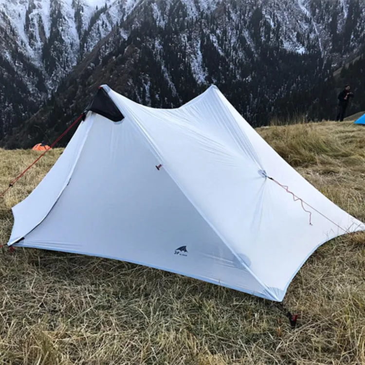 3F UL GEAR 2019 lanshan 2 Tent 2 Person Oudoor Ultralight Camping Tent 3 Season Professional 15D Silnylon Rodless Tent 4 Season