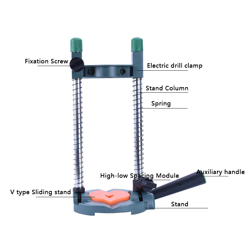 Ручная дрель зажима, бурения позиционирования кронштейн сверла стенд положительные и отрицательные под углом 45 градусов регулировки