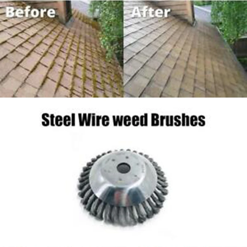 

Accessories Disc Landscaping Rotary Steel Wire Wheel Grinder Polisher Weed Brush Replacement Deburring Knotted
