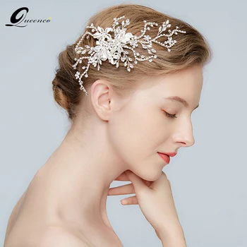 

Floral Crystal Wedding Hair Jewelry Bridal Tiara Hair Clip With Rhinestone Party Headpiece Bridal Hair Accessories