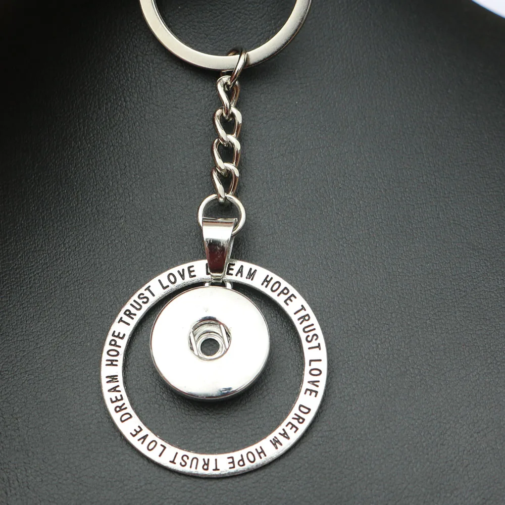 Wholesale Vintage Dream Hope Trust Love Letter Keyring Metal Diy 18mm Snap Buttons Keychain For Men Jewelry NKR012 | Украшения и