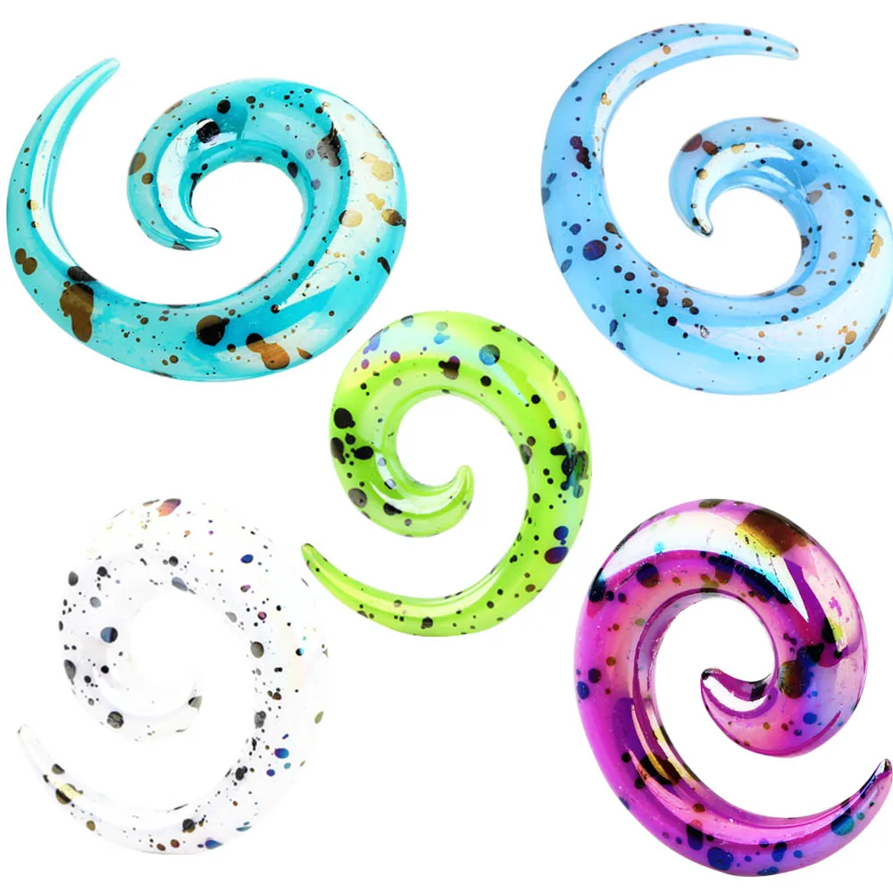 

JUNLOWPY Tapers Spirals and Plugs With O Rings Piercings Stretchers Expanders 00 Gauges for Ears Earlobes Stretching 2g Taper