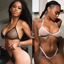 See Through Mesh Micro Bikini Set Women's 2018 Brazilian Sheer Bikinis Sex Swim Lingeries Swimwear Female Swimsuit Costume цена See Through Mesh Micro Bikini Set Women's 2018 Brazilian Sheer Bikinis Sex Swim Lingeries Swimwear Female Swimsuit Costume цены онлайн