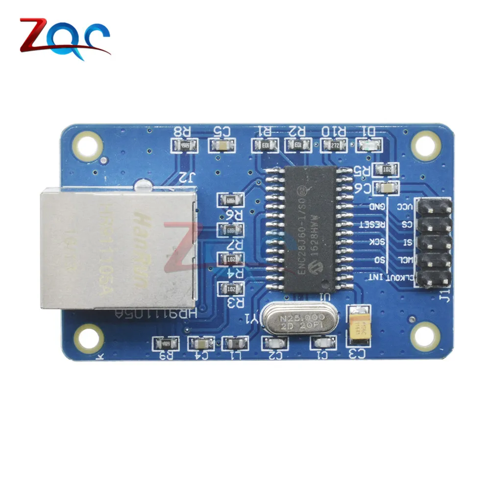 ENC28J60 Ethernet LAN/сетевой модуль 3,3 V Питание булавки для Arduino AVR 51 STM32 PIC LPC обучающий инструмент сетевой модуль