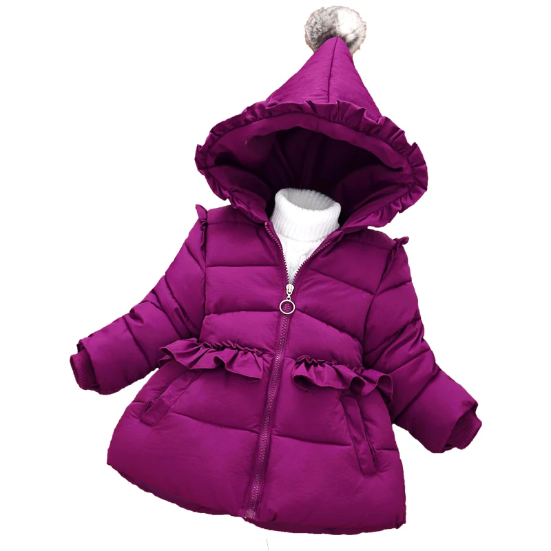 

Baby Girl Winter Warm Casual Outerwear Hooded Girls Jackets Ticken Keep Warm Kids Jackets Children Clothing Outerwear & Coats