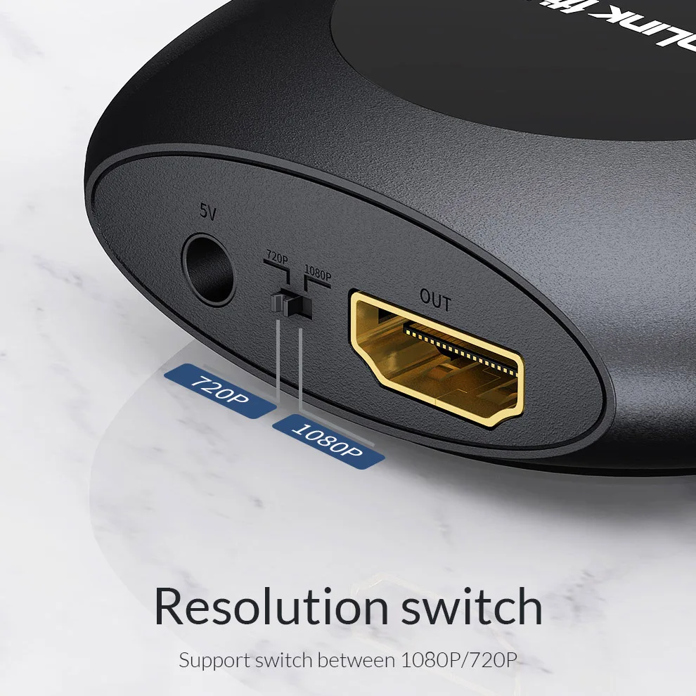 Unnlink RCA/AV в HDMI адаптер конвертер композитный CVBS в HDMI конвертер с аудио 720P 1080P NTSC/PAL для старой приставки DVD