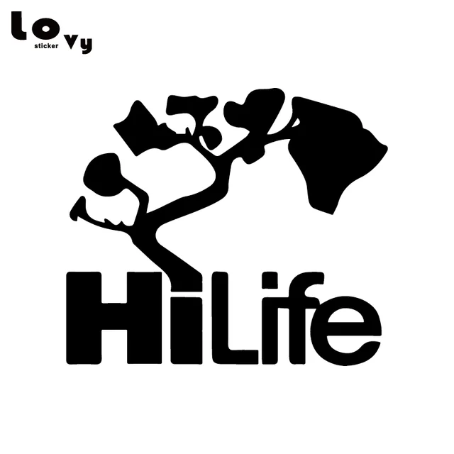 Hawaii Island Life Vinyl Car Sticker Cartoon Portrait Hi Life Car Decal