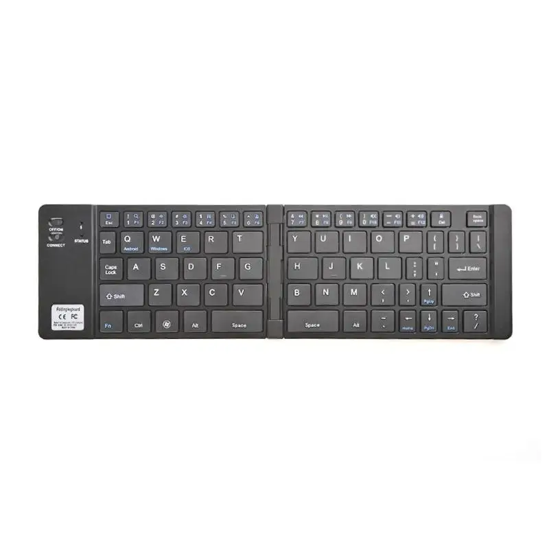 

VODOOL Ultra Thin Folding Bluetooth Keyboard Wireless Foldable 69 Keys Keypad for Android IOS Windows Laptop Tablet PC