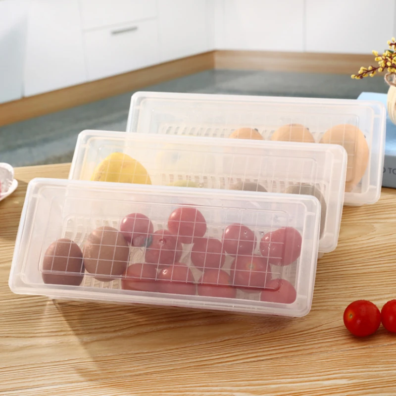 

Home Supplies Kitchen Finishing Storage Boxes Refrigerators Drain Fresh Containers Plastic Frozen Fruits & Vegetables Boxes