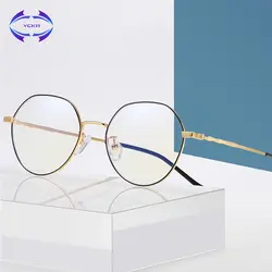 VCKA очки оправа для мужчин и женщин металлические анти Синие лучи очки для компьютера очки устойчивость к облучению считывающий Оптический