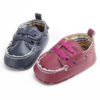 

New Wear-resisting Brand Blue Leather Baby Shoes Soft Sole Infant Girls Boys First Walkers Sneakers Toddler Moccasins Kids Boots
