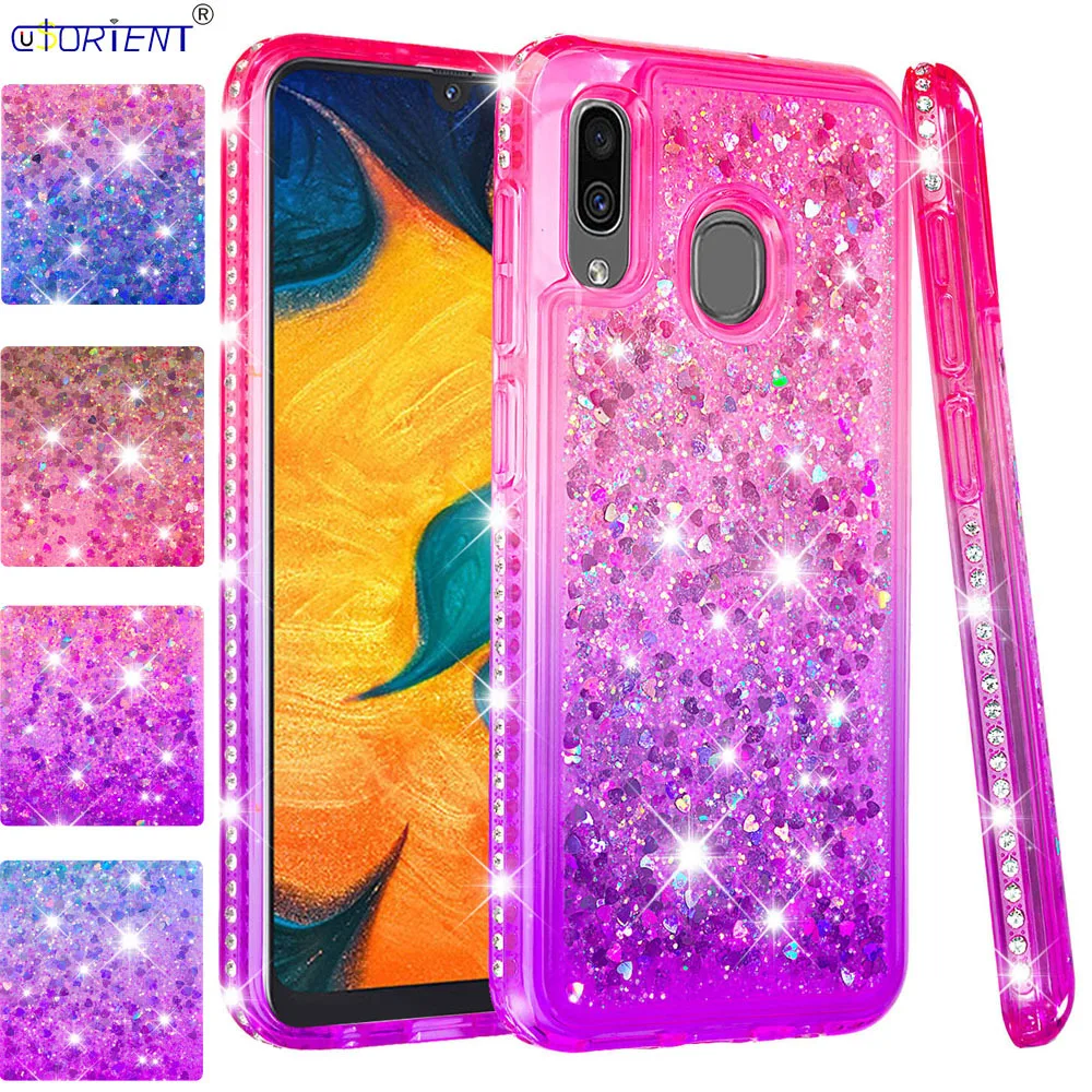 

Diamond Case for Samsung Galaxy A20 A30 Cute Glitter Liquid Cover SM-A205FN/DS SM-A305FN/DS Soft TPU Bumper Cases SM A205FN/DS